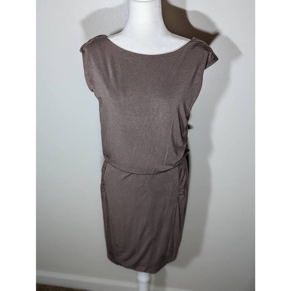 Athleta Dresses Micro Stripe Westwood Dress Ruched Size M